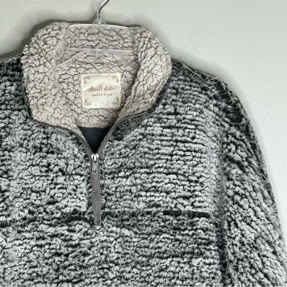 Altar’d State Quarter Zip Sherpa Fleece Pullover Size Large - Picture 4 of 16